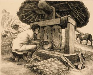 Grinding Sugar Cane, from the portfolio, "Mexican People: 12 Original Lithographs by the Artists of El Taller de Gráfica Popular"