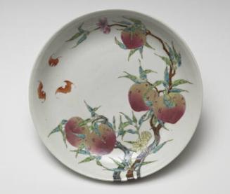 Dish with Peaches and Bats