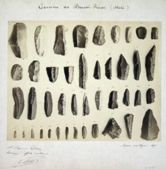 Prehistoric Flints, Cavern of Baoussé-Roussé, Italy