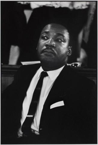 Dr. Martin Luther King, Jr., Just Before Speaking at the Funeral for Girls Killed at the Sixteenth Street Baptist Church, Birmingham, Alabama