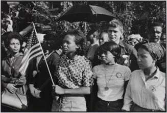 SNCC Workers Outside the Funeral for Girls Killed at the Sixteenth Street Baptist Church: Emma Bell, Dorie Ladner, Dona Richards, Sam Shirah, and Doris Derby