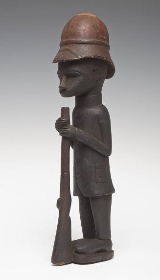 Figure of Guard with Rifle/Tourist Carving