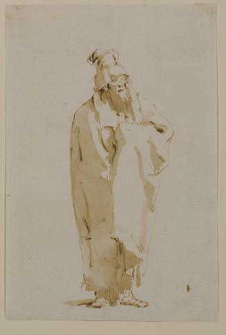 Bearded Man in a Cloak and Tall Hat