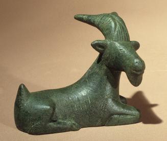 Cauldron attachment in the form of a goat