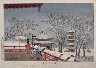 Sensōji Temple in the Snow (Sensōji setchū)