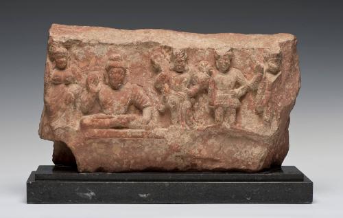 Relief of a Meditating Buddha and Worshipers