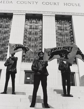 Black Panther Demonstration, Alameda County Court House, Oakland, CA, during Huey Newton's Trial