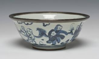 Bowl with Design of Children Playing