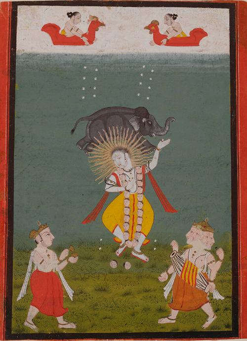 Shiva as Bhairava Dancing, with Vishnu and Brahma as Musicians