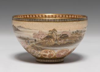 Bowl with "1000 Butterflies" and Landscape