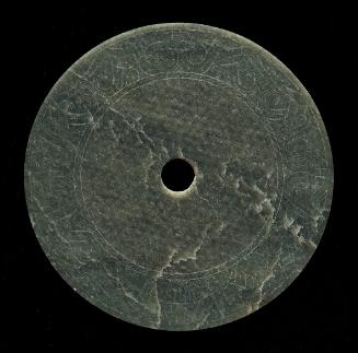 Bi Disk with Coiled Dragon Motif