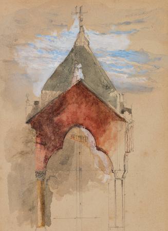 Sketch of the Canopy Over the Castelbarco Tomb, Verona