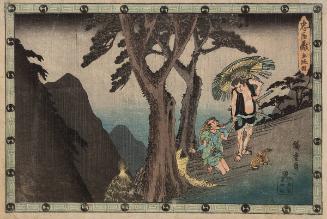 Act V, Scene 2: Yoichibei Threatened by the Robber in a Landscape Setting

