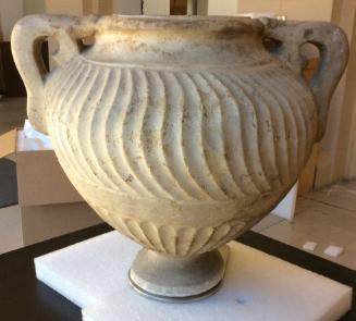 Marble vase with spiral fluting