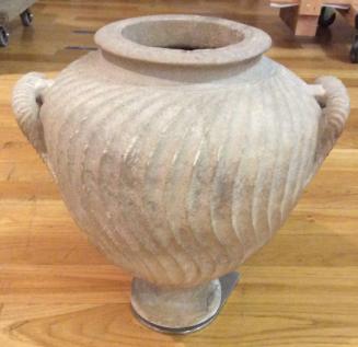 Marble vase with fluting