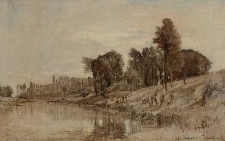 Landscape, Trees by a River