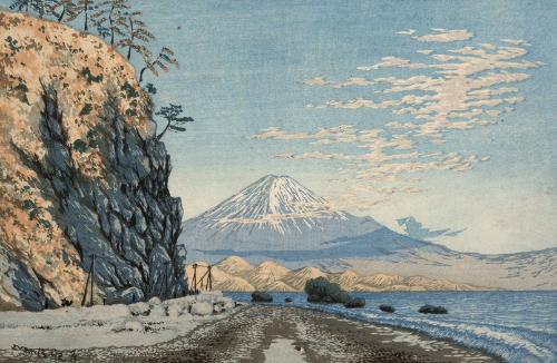 Mt. Fuji from Satta Pass—Sketched at 9 a.m. in Mid-January (Satta no Fuji—Ichigatsu chūjun gozen kuji utsusu)