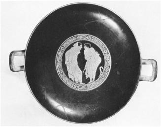 Red-figure kylix (wine cup)