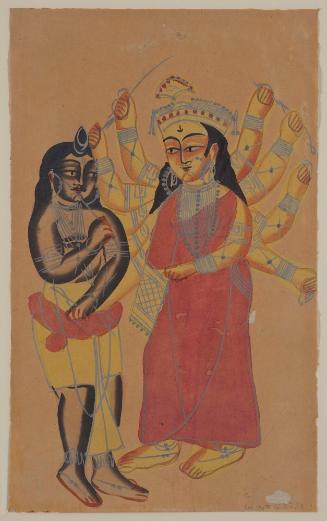 Triumph of Feminism: Durga as Annapurna (Source of Food) and Shiva as a Humble Beggar