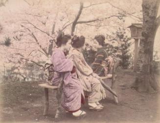 Untitled (Three Women Seated on a Bench in a Garden)