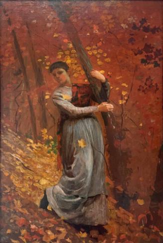 Woman in Autumn Woods