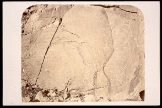 Wady Aleyát. Inscribed Rock at base of Jebel Serbál