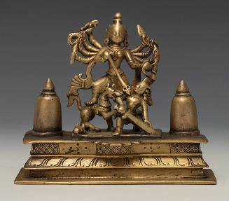Hindu Goddess Durga Slaying Buffalo Demon Mahisha