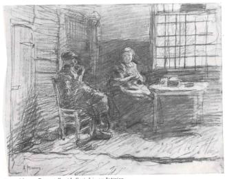 Peasant Couple (seated in an interior)