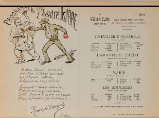 Program for Théâtre Libre (Chevalerie rustique/L'Amante du Christe/Les Bouchers)