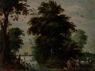 Landscape with Hunters and Travellers in the Foreground