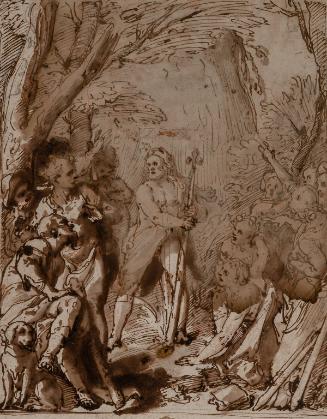 Hercules Drawing his Staff from the Earth and the Issuing Forth of the Waters
