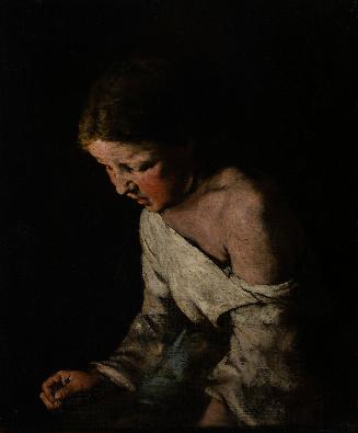 Young Girl Sewing