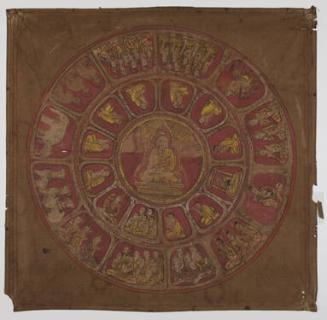 Mandala Canopy with Seated Buddha at Center
