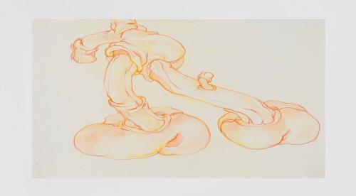 Untitled (Divergent or Furcate) (yellow, two-legged)