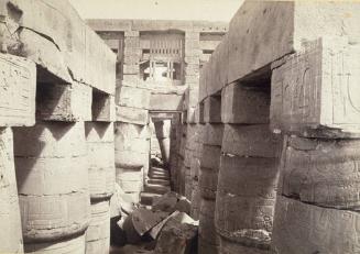 Untitled (Main Temple and Hypostyle Hall, Window Grill and Capitals of the Lateral Galleries, Karnak, Thebes)