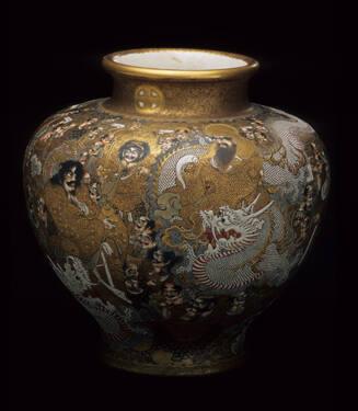 Jar with Dragons and Religious Personages