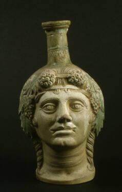 Vase in the form of a Bacchus head