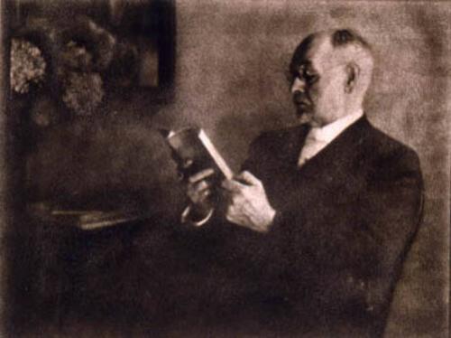 Portrait of Edmund Coffin Burr Reading