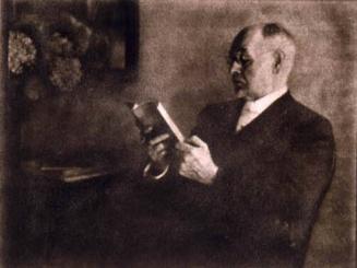 Portrait of Edmund Coffin Burr Reading