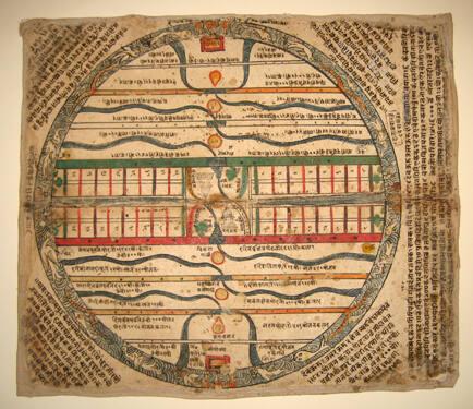 Jain Diagram of the Continent of Jambudvipa at the Center of the World of Man