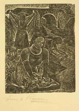 Untitled (Women doing laundry near a stream)