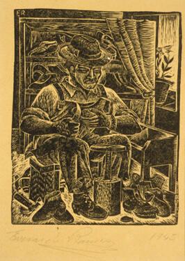 Untitled (Shoe cobbler at work)