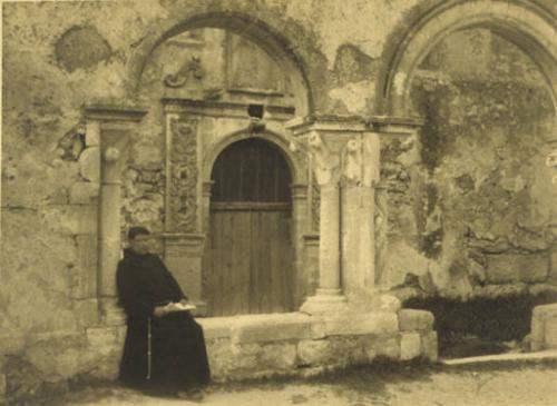 Untitled (Ancient Building and Monk)