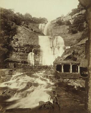 Waterfall with Ruin