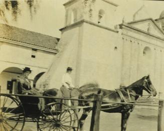 Horse and Carriage in Front of the Mission, Santa Barbara