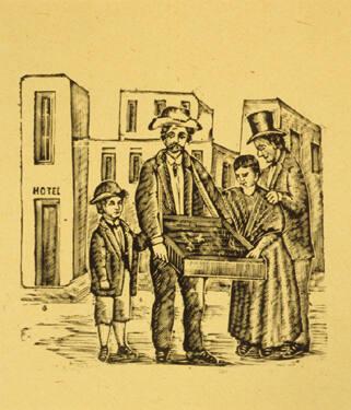 Untitled (Couple and street vendor)