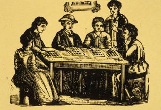 Untitled (People around a table, playing a game)