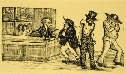 Untitled (Three men and a shopkeeper)