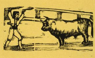 Untitled (Matador preparing to stab bull)