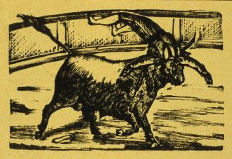 Untitled (Bull throwing matador in the air)